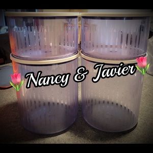 TUPPERWARE ACRYLIC DELUXE CANISTER SET - RARE